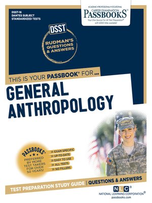 cover image of GENERAL ANTHROPOLOGY